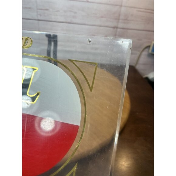 Imported Amstel Light Clear Plexiglass Beer Sign 18 X 9” Vintage Bar decor Read* - Picture 7 of 8
